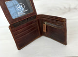Tooled Swatch Soft Leather Mens Western Wallet