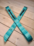 Teal Chevron Cinch Strap