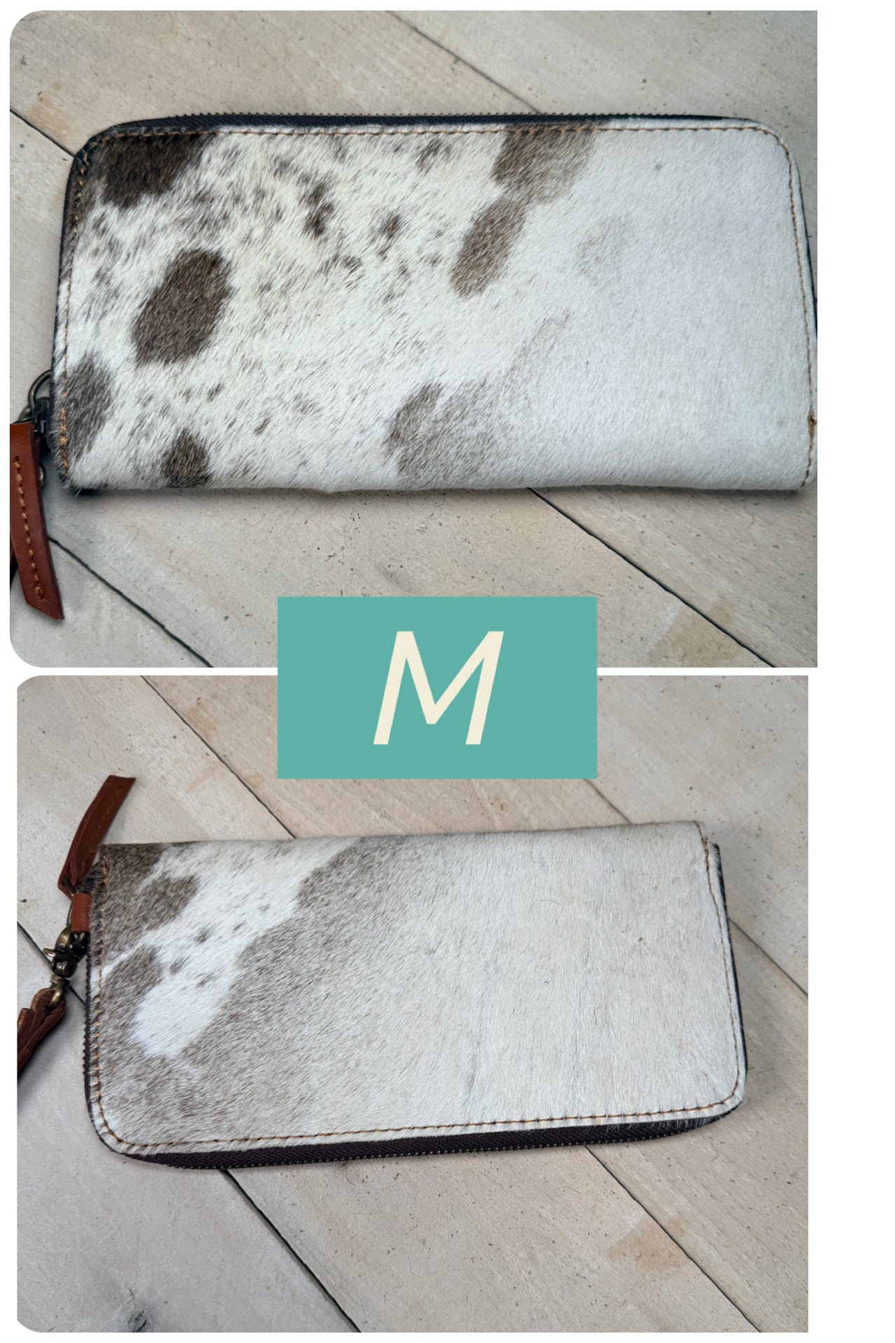 Brown Cowhide Leather Outer Wallet