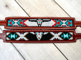 Steer/Bull Beaded Wither Strap