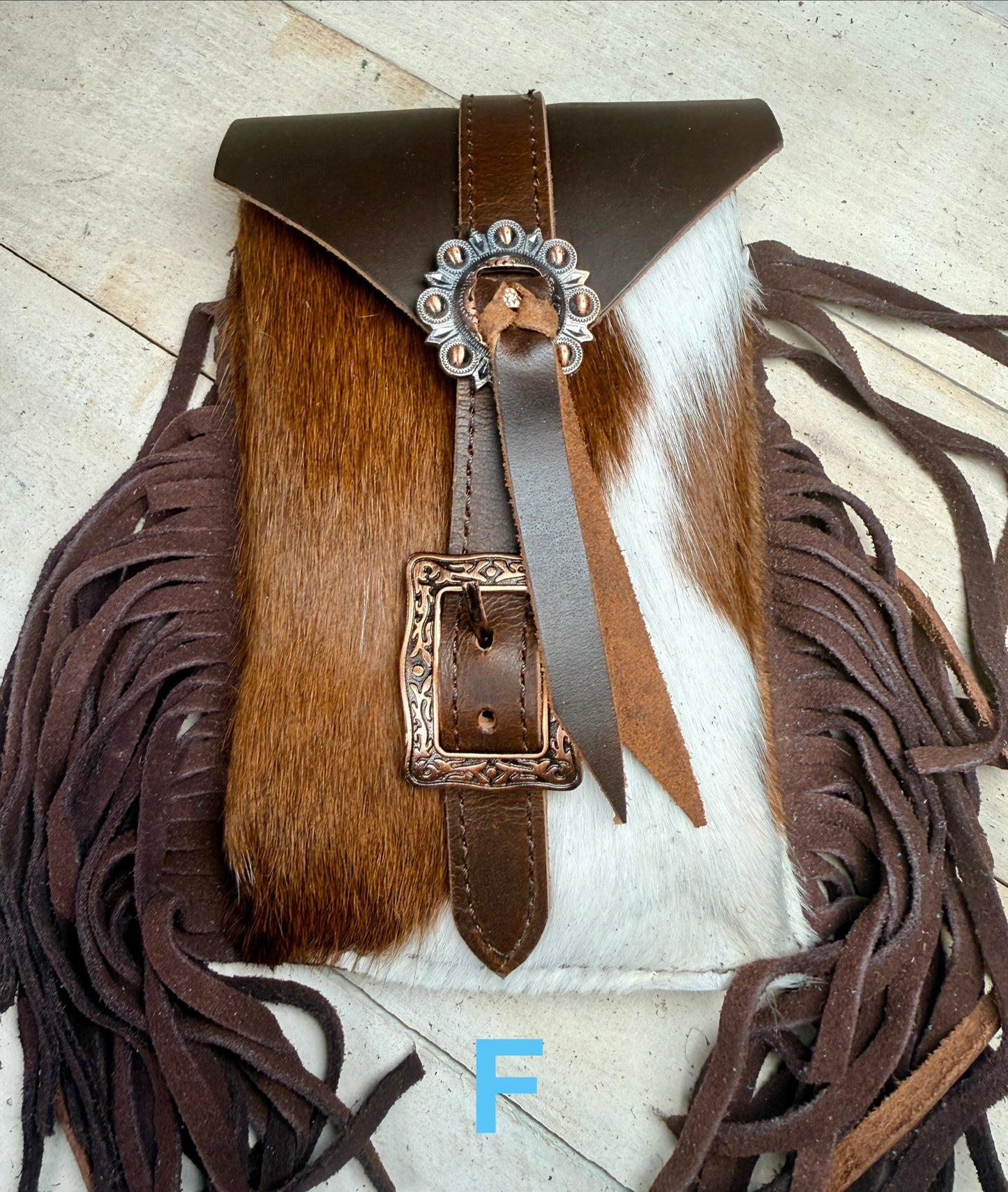 Hide and Fringe Cinch Saddle Bag
