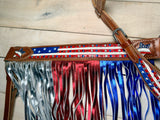 American Flag Crystal Studded Fringe Tack Set