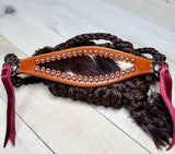 Hide On Studded Mule Tape Bronc Halter with Lead
