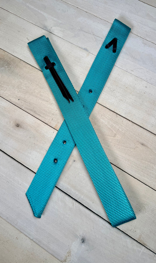 Teal Solid Cinch Strap Set