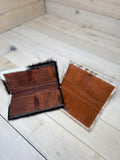 Brown Hide Snap Closure Wallet