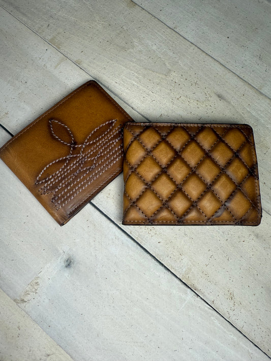 Leather Embroidered Bi-Fold Western Wallet