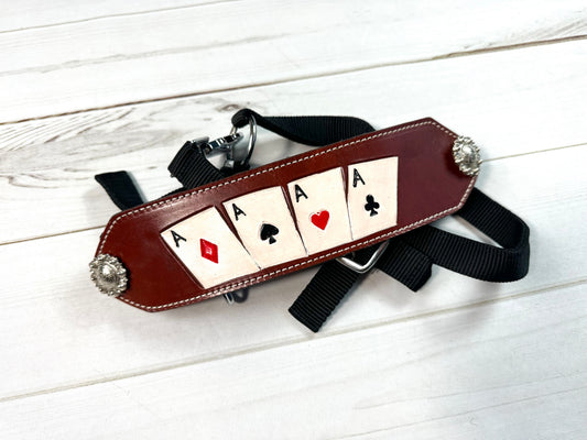 Vegas Aces Painted Leather Bronc Halter