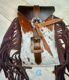 Hide and Fringe Cinch Saddle Bag