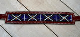 Purple Cross Beaded Wither Strap