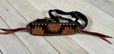 Sunflower Tooled Leather Tassel Concho Bronc Halter