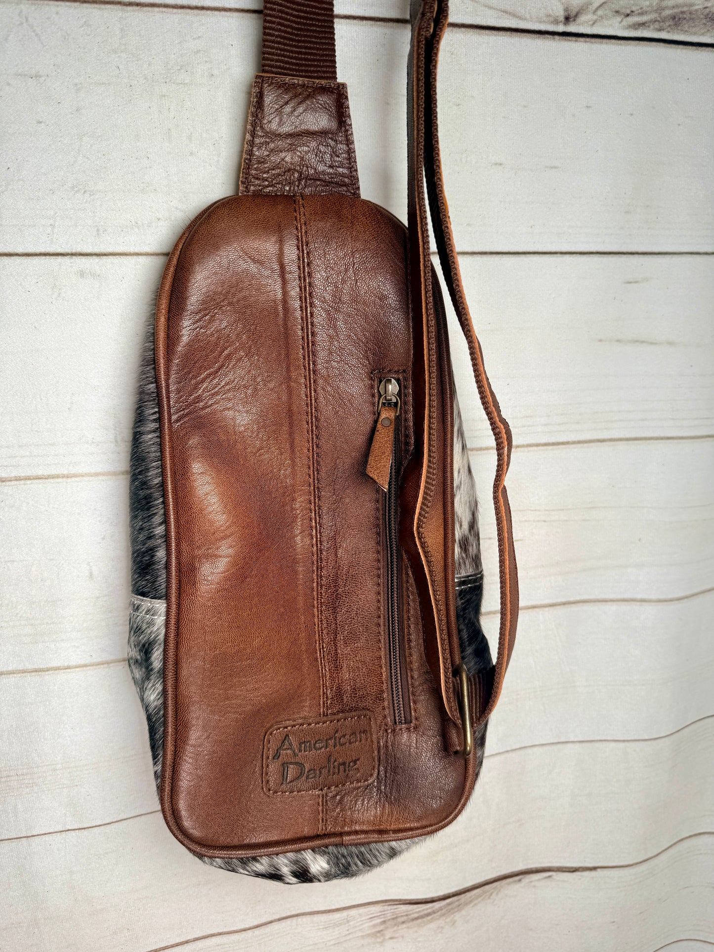 Cowhide Leather Sling Bag
