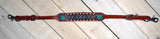 Pink Teal Beaded with Turquoise Stone Wither Strap
