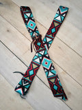 Turquoise Red and Black Aztec Cinch