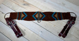 Teal and Brown Mohair Wool Tripping Collar