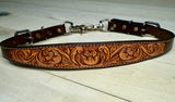 Tulip Leather Tooled Wither Strap