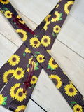 Brown Sunflower Cinch Strap Off Billet Set