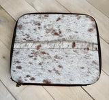 Western Cowhide Leather Toiletry and Cosmetic Bag