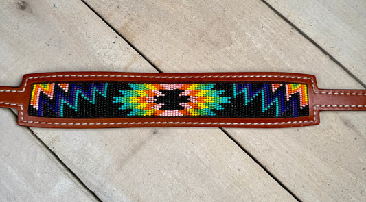 Neon Aztec Beaded Wither Strap