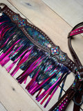 Rainbow Metallic Pink Tassel Tack Set