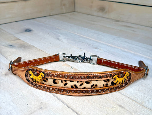 Sunflower Leopard Studded Wither Strap