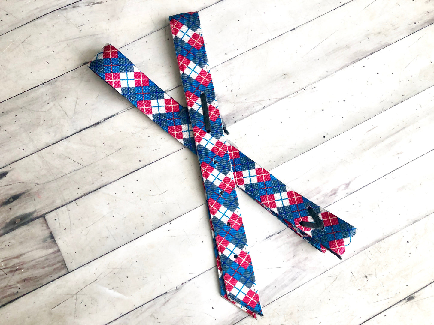 Pink and Blue Argyle Cinch