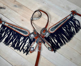 Stingray Black and Silver Studded Wither Strap