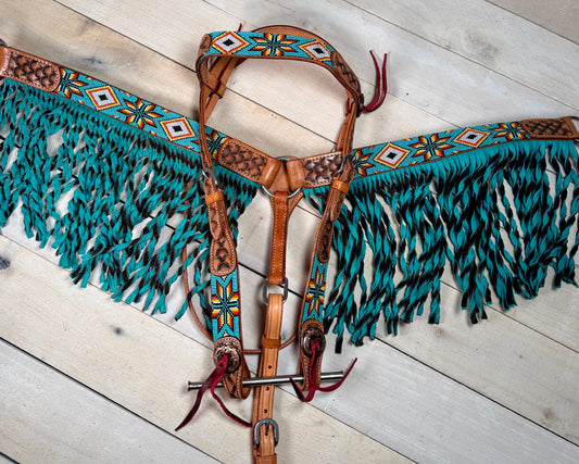Sunfire Beaded Twist Fringe Tack Set