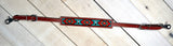 Red and Teal Diamond Beaded Wither Strap