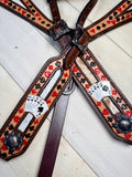 Royal Flush Painted Hide On Tack Set