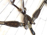 Gold Laced LV Repurposed Leather Tack Set
