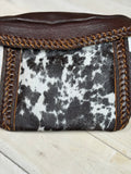 Cowhide Leather Braided Crossbody/Waist Bag