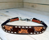 Sunflower Tooled Buckstitch Wither Strap