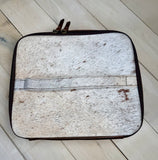 Western Cowhide Leather Toiletry and Cosmetic Bag