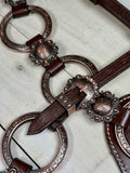 Copper Concho and Ring Tack Set