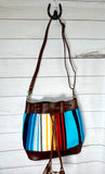 Teal Red Yellow Serape Bucket Bag