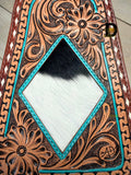 Small Leather Tooled Western Sling Bag