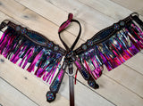 Rainbow Metallic Pink Tassel Tack Set
