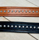 Leather Crystal Studded Wither Strap