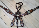 Crystal Concho Cheetah Tack set