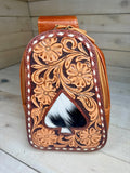 Small Leather Tooled Western Sling Bag