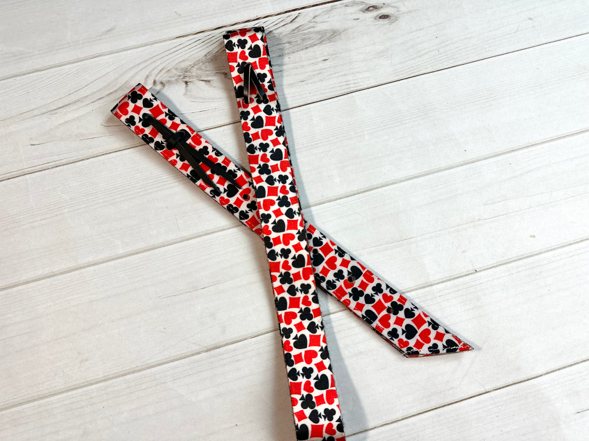 Vegas Red and Black Cinch Strap Set