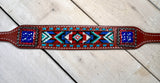 Red White and Blue Crystal Beaded Wither Strap