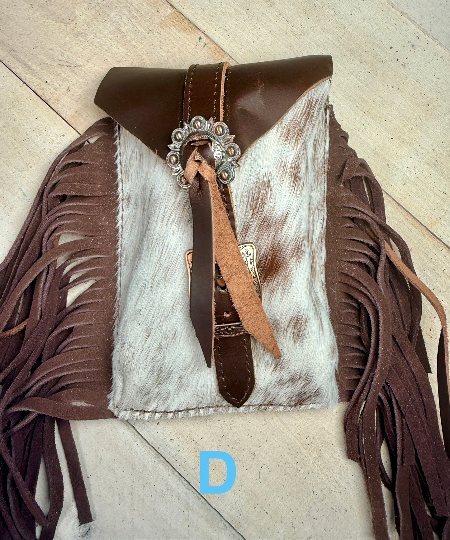 Hide and Fringe Cinch Saddle Bag