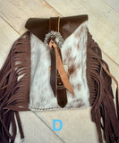 Hide and Fringe Cinch Saddle Bag