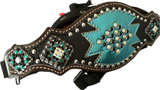 Black & Metallic Turquoise Tack Set