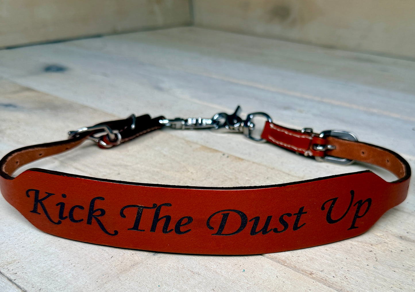 Kick The Dust Up Leather Wither Strap