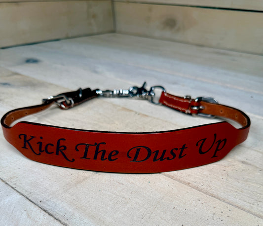 Kick The Dust Up Leather Wither Strap