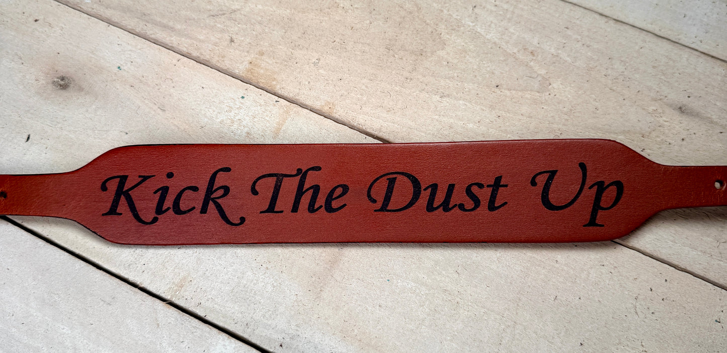 Kick The Dust Up Leather Wither Strap