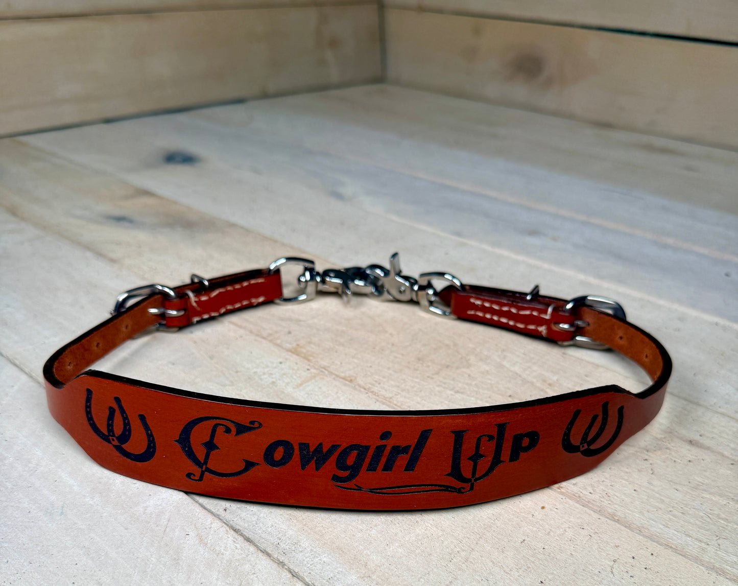 Cowgirl Up Leather Wither Strap