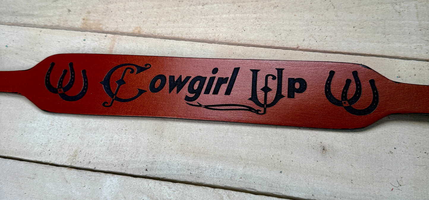 Cowgirl Up Leather Wither Strap